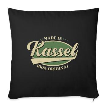Kassel Kasseler Original - Sofakissenbezug 45 x 45 cm - Schwarz - Vorne