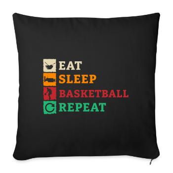 Basketball Basketball Basketball Team - Sofa pillowcase 17,3'' x 17,3'' (45 x 45 cm) - black - Front