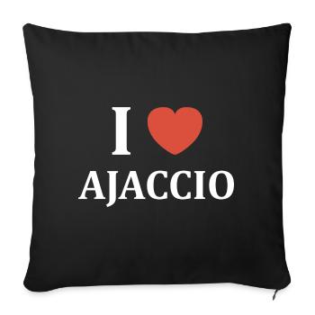 i love ajaccio - Housse de coussin décorative 45 x 45 cm - noir - Devant