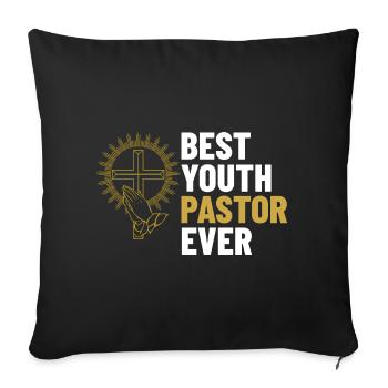 Youth Parish Church Pastor Christian - Sofa pillowcase 17,3'' x 17,3'' (45 x 45 cm) - black - Front