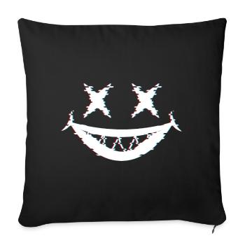 Joker Glitch - Sofakissenbezug 45 x 45 cm - Schwarz - Vorne