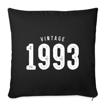 Vintage 1993 Typography - Sofa pillowcase 17,3'' x 17,3'' (45 x 45 cm) - black - Front