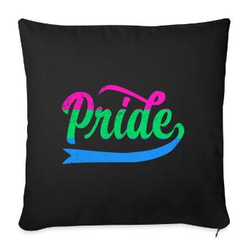 LGBT Rainbow Gay Pride Homo Lesbian Gay - Sofa pillowcase 17,3'' x 17,3'' (45 x 45 cm) - black - Front