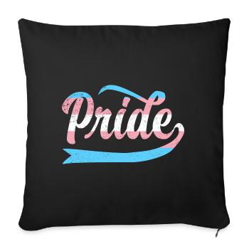 LGBT Rainbow Gay Pride Homo Lesbian Gay - Sofa pillowcase 17,3'' x 17,3'' (45 x 45 cm) - black - Front