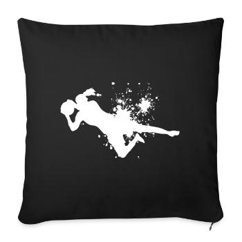 Football Footballers Women's Football Players Men - Sofa pillowcase 17,3'' x 17,3'' (45 x 45 cm) - black - Front