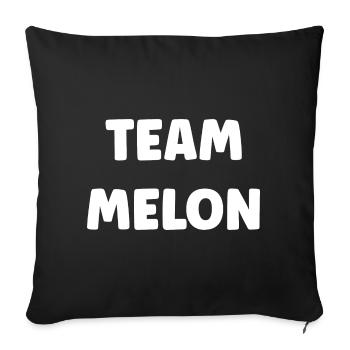 team Melon - Housse de coussin décorative 45 x 45 cm - noir - Devant