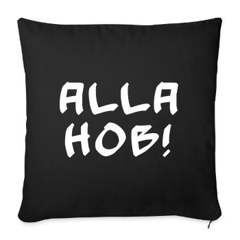 bequeme alltagskleidung, alla hob - Sofakissenbezug 45 x 45 cm - Schwarz - Vorne