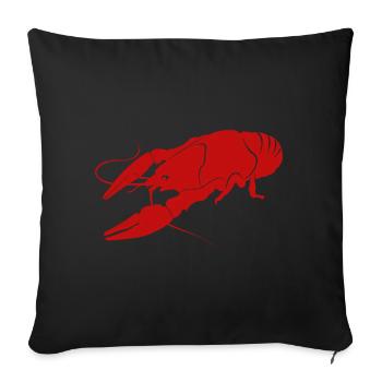 Écrevisses écrevisses pour les chefs - Housse de coussin décorative 45 x 45 cm - noir - Devant