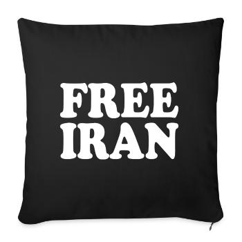 Free iran - Sofa pillowcase 17,3'' x 17,3'' (45 x 45 cm) - black - Front