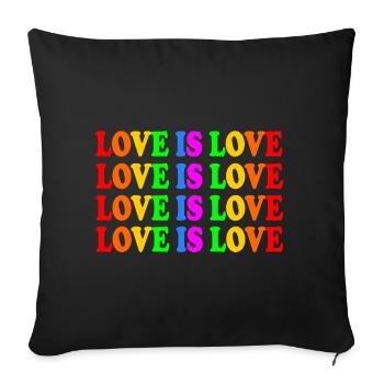Love is love - Housse de coussin décorative 45 x 45 cm - noir - Devant
