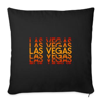 Disposition néon de Las Vegas - Housse de coussin décorative 45 x 45 cm - noir - Devant