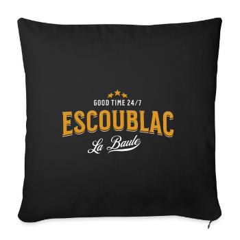 Escoublac Godd Time 24 7 La Baule - Housse de coussin décorative 45 x 45 cm - noir - Devant