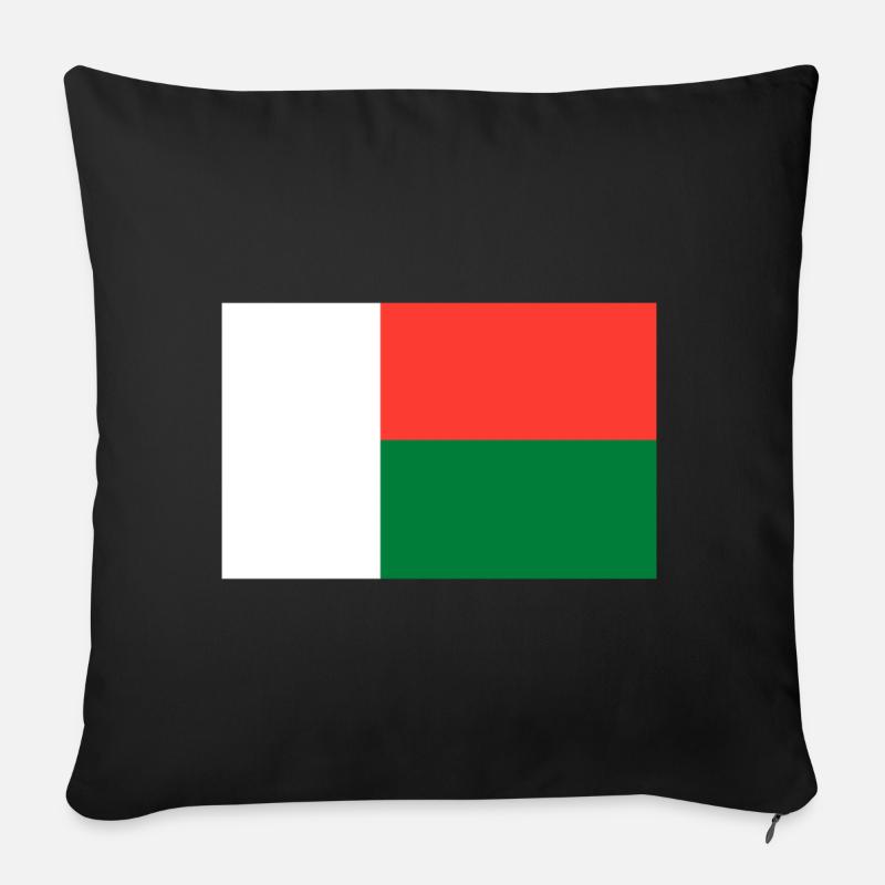 Madagaskar Flagge - Sofakissenbezug 45 x 45 cm - Schwarz