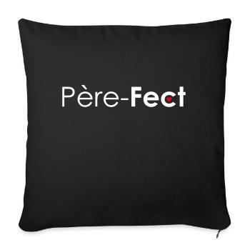 PERE FECT BLANC PERFECT PEREFECT BLANC - Housse de coussin décorative 45 x 45 cm - noir - Devant