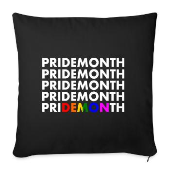 pride month demon - Housse de coussin décorative 45 x 45 cm - noir - Devant