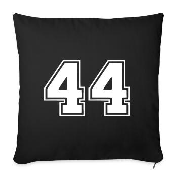 44 - Sofa pillowcase 17,3'' x 17,3'' (45 x 45 cm) - black - Front