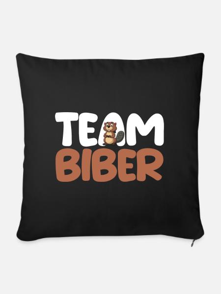 Nagetier Biberliebhaber Biber - Sofakissenbezug 45 x 45 cm - Schwarz