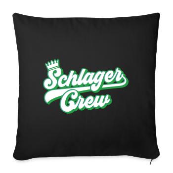 Schlager Crew | Farben änderbar - Sofakissenbezug 45 x 45 cm - Schwarz - Vorne