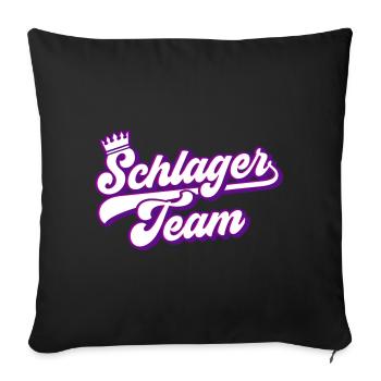 Schlager Team | Farben änderbar - Sofakissenbezug 45 x 45 cm - Schwarz - Vorne