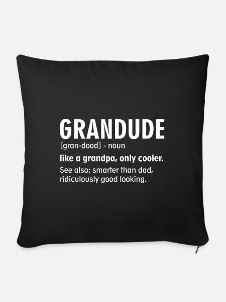 Funny Grandude Definition - Sofakissenbezug 45 x 45 cm - Schwarz