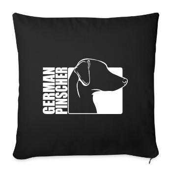 German Pinscher Profile Dogs Dog Wilsigns - Sofa pillowcase 17,3'' x 17,3'' (45 x 45 cm) - black - Front