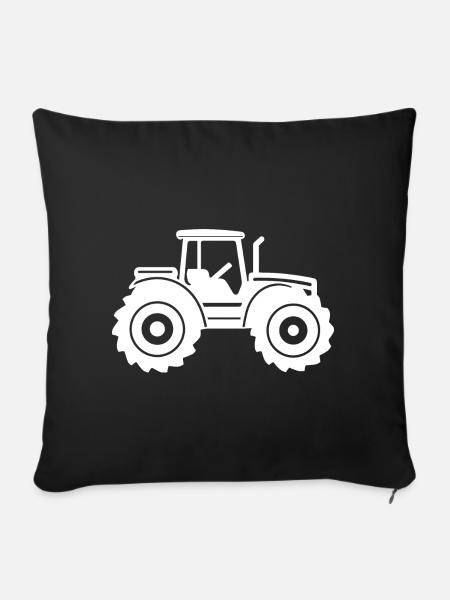 Traktor - Sofakissenbezug 45 x 45 cm - Schwarz