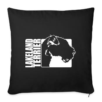 Lakeland Terrier Profil Chiens Chien Wilsigns - Housse de coussin décorative 45 x 45 cm - noir - Devant