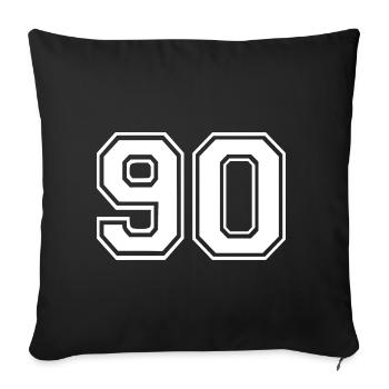 90 - Housse de coussin décorative 45 x 45 cm - noir - Devant