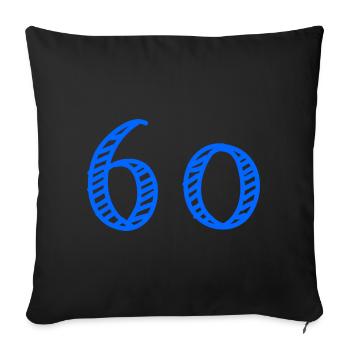 ANNIVERSARY. HAPPY BIRTHDAY. HAPPY BIRTHDAY - Sofa pillowcase 17,3'' x 17,3'' (45 x 45 cm) - black - Front