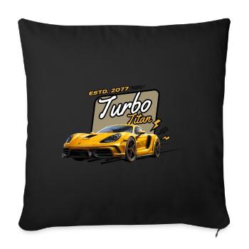 Turbo Titan Boost Speed - Sofa pillowcase 17,3'' x 17,3'' (45 x 45 cm) - black - Front