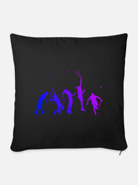 Damen Tennis spielen Herren Tennisspielen Tennissp - Sofakissenbezug 45 x 45 cm - Schwarz