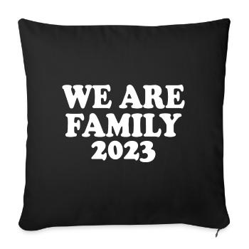 We are family 2023 - Housse de coussin décorative 45 x 45 cm - noir - Devant