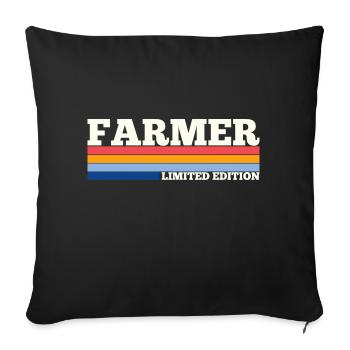 Farmer 80s Farming I'm A Farmer I Feed People - Sofa pillowcase 17,3'' x 17,3'' (45 x 45 cm) - black - Front