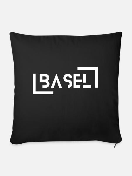 Basel - Sofakissenbezug 45 x 45 cm - Schwarz