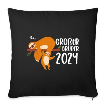 Big Brother 2024 Sloth - Sofa pillowcase 17,3'' x 17,3'' (45 x 45 cm) - black - Front