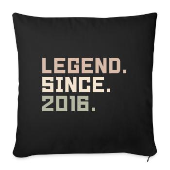 Legenden wurden im 2016 geboren Geschenkideen 2016 - Sofakissenbezug 45 x 45 cm - Schwarz - Vorne
