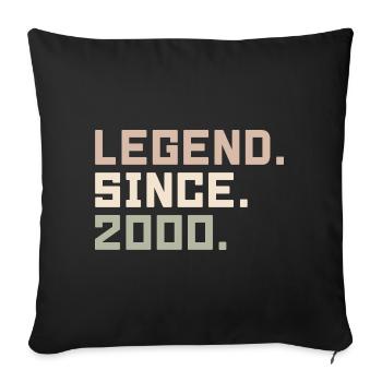 Legenden wurden im 2000 geboren Geschenkideen 2000 - Sofakissenbezug 45 x 45 cm - Schwarz - Vorne