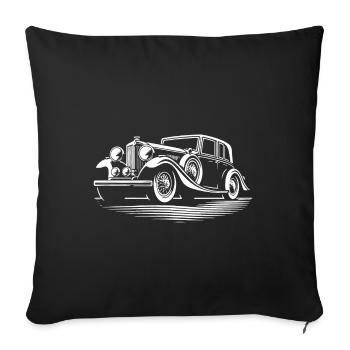 Elegance on wheels - Sofa pillowcase 17,3'' x 17,3'' (45 x 45 cm) - black - Front