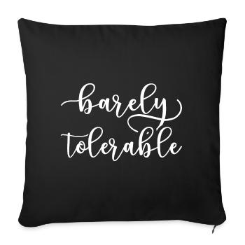 Pride And Prejudice - Barely Tolerable I - Sofa pillowcase 17,3'' x 17,3'' (45 x 45 cm) - black - Front