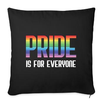 LGBT Pride Month - Pride is for everyone - Sofa pillowcase 17,3'' x 17,3'' (45 x 45 cm) - black - Front