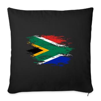 Südafrika Flagge used - Sofakissenbezug 45 x 45 cm - Schwarz - Vorne