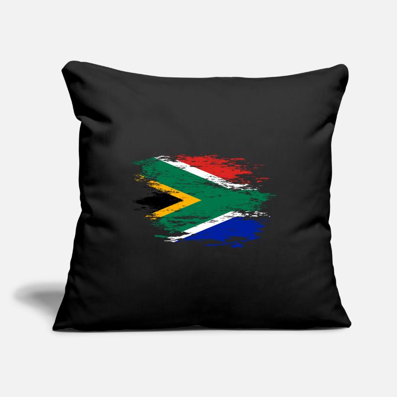 Drapeau de l’Afrique du Sud utilisé Housse de coussin décorative 45 x 45 cm