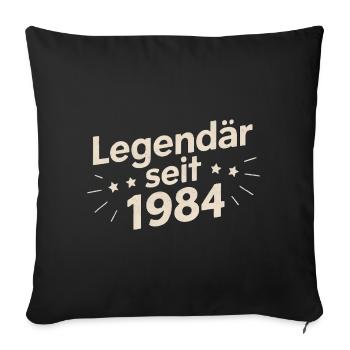 Légendaire depuis 1984 - Housse de coussin décorative 45 x 45 cm - noir - Devant