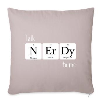 Elements Talk nerdy to me - Sofa pillowcase 17,3'' x 17,3'' (45 x 45 cm) - light taupe - Front