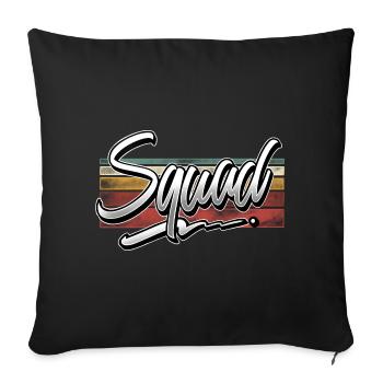 Squad - Sofa pillowcase 17,3'' x 17,3'' (45 x 45 cm) - black - Front
