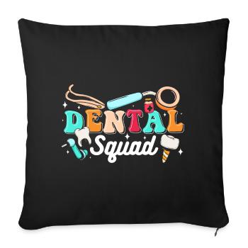 Dentist Specialist - Sofa pillowcase 17,3'' x 17,3'' (45 x 45 cm) - black - Front