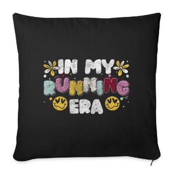 Marathon Runners Shoes Workout Joggers - Sofa pillowcase 17,3'' x 17,3'' (45 x 45 cm) - black - Front