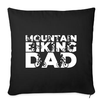 Mountain bike father - Sofa pillowcase 17,3'' x 17,3'' (45 x 45 cm) - black - Front