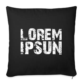 LOREM_IPSUN - Sofakissenbezug 45 x 45 cm - Schwarz - Vorne