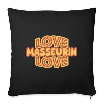 masseuse - Housse de coussin décorative 45 x 45 cm - noir - Devant